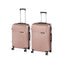 2 részes bőröndszett, modern rosegold színű közepes és nagy keményfedeles bőrönd - Homelux, LTRPBS-XI-RG