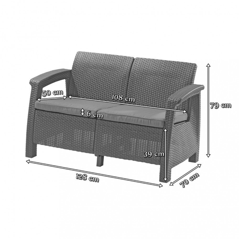 Corfu love seat kerti kanapé Másodlagos kép