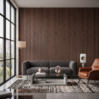 Akusztikus falpanel modern nappali falán - Homelux, 260060-Walnut