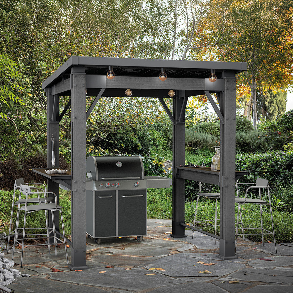 Kerti grill pavilon, pulttal, tetővel Másodlagos kép