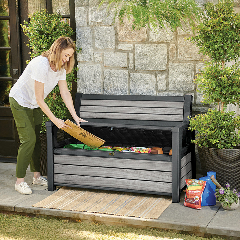 Decocoat műanyag kerti pad/tároló 227 L Másodlagos kép