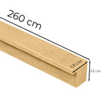Akusztikus falpanel végzáróléc méretábra 260 × 2,5 × 1,8 cm - Homelux, 262518-Bamboo