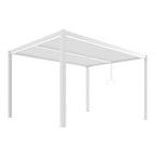 Kerti pavilon, fehér alumínium pergola LED világítással - Homelux, 5902659145123