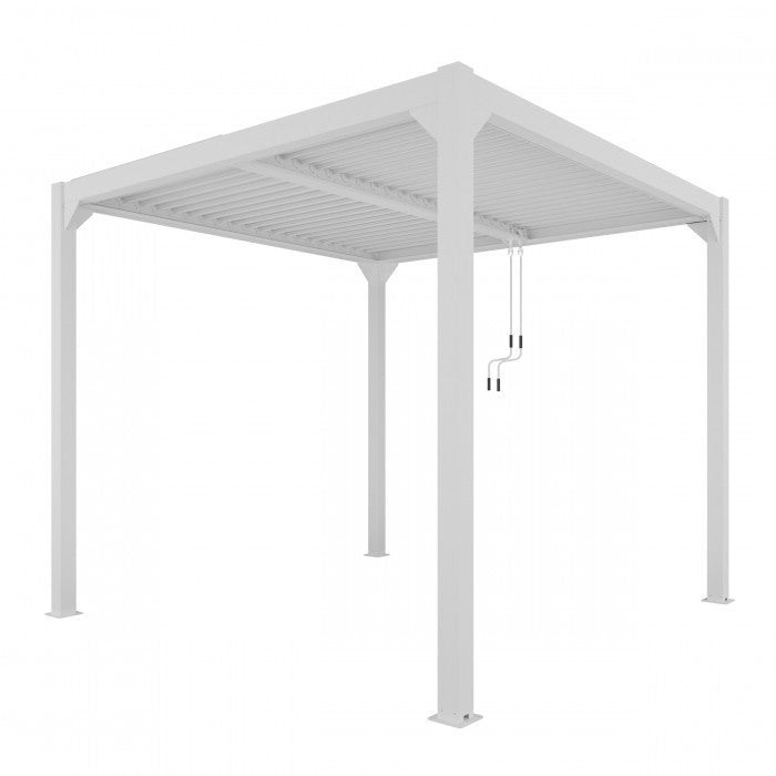 Kerti pavilon, fehér alumínium pergola LED világítással - Homelux, 5905610251192 Fő kép