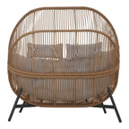 HOLAND rattan dupla kosárfotel bézs