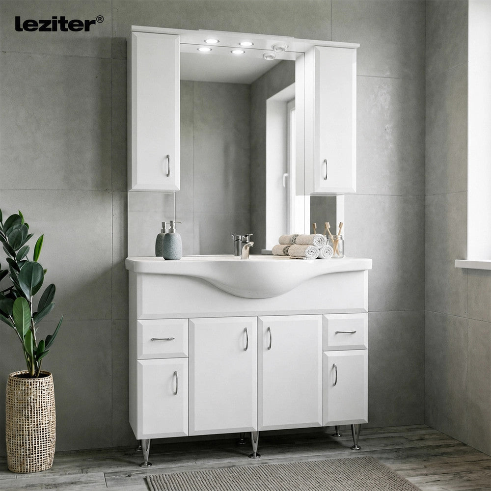 Bianca Plus 105 felsőszekrény, magasfényű fehér színben Másodlagos kép