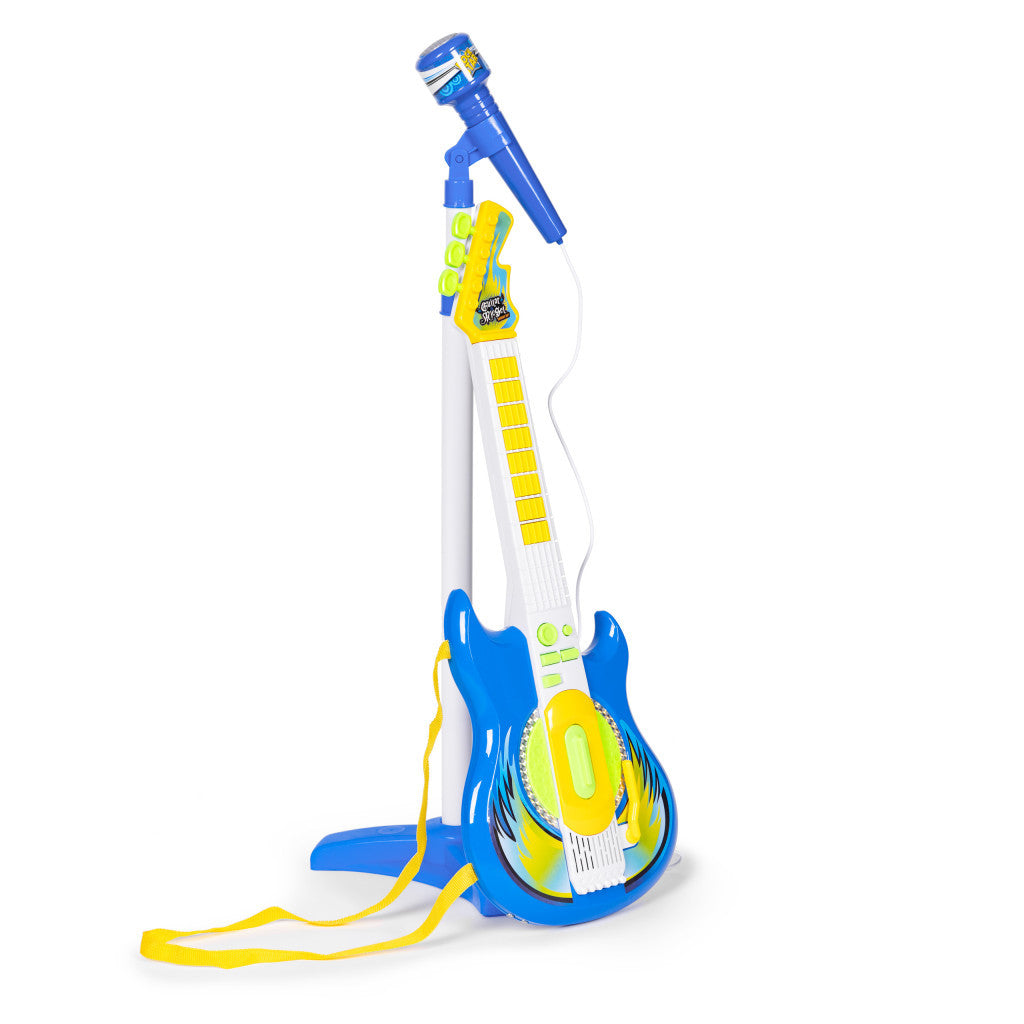 Elektromos gitár mikrofon állvány gyerekeknek mp3 kék Másodlagos kép