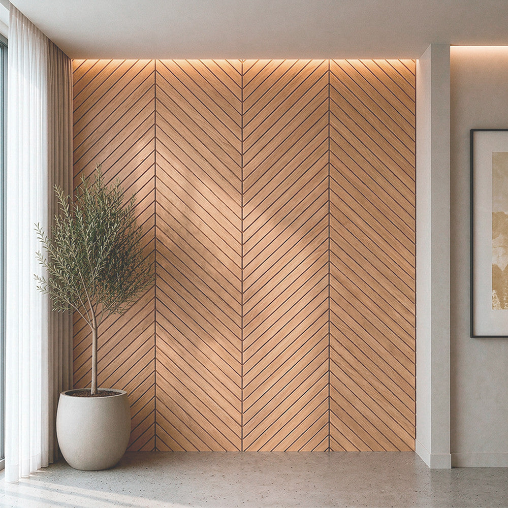 Akusztikus falpanel Deco I bambusz hatású 260x60x1,8 cm Másodlagos kép