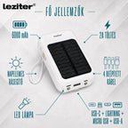 Powerbank napelemmel 4 töltőkábellel 6000mAH