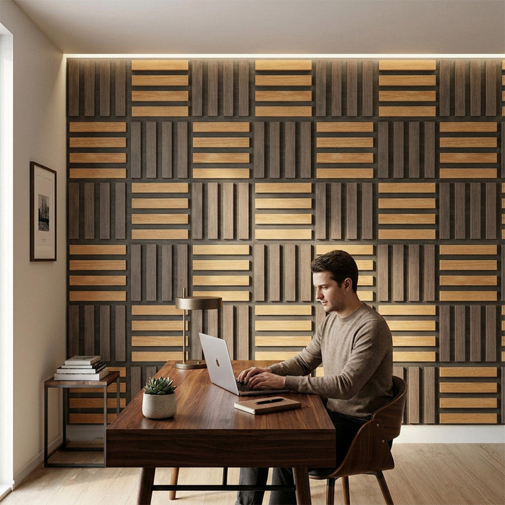 Akusztikus falpanel Deco X olajos tölgy hatású 60x60x1,8 cm Másodlagos kép