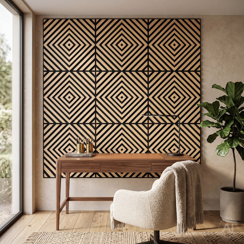 Akusztikus falpanel Deco XI bambusz 60x60x1,8 cm Másodlagos kép