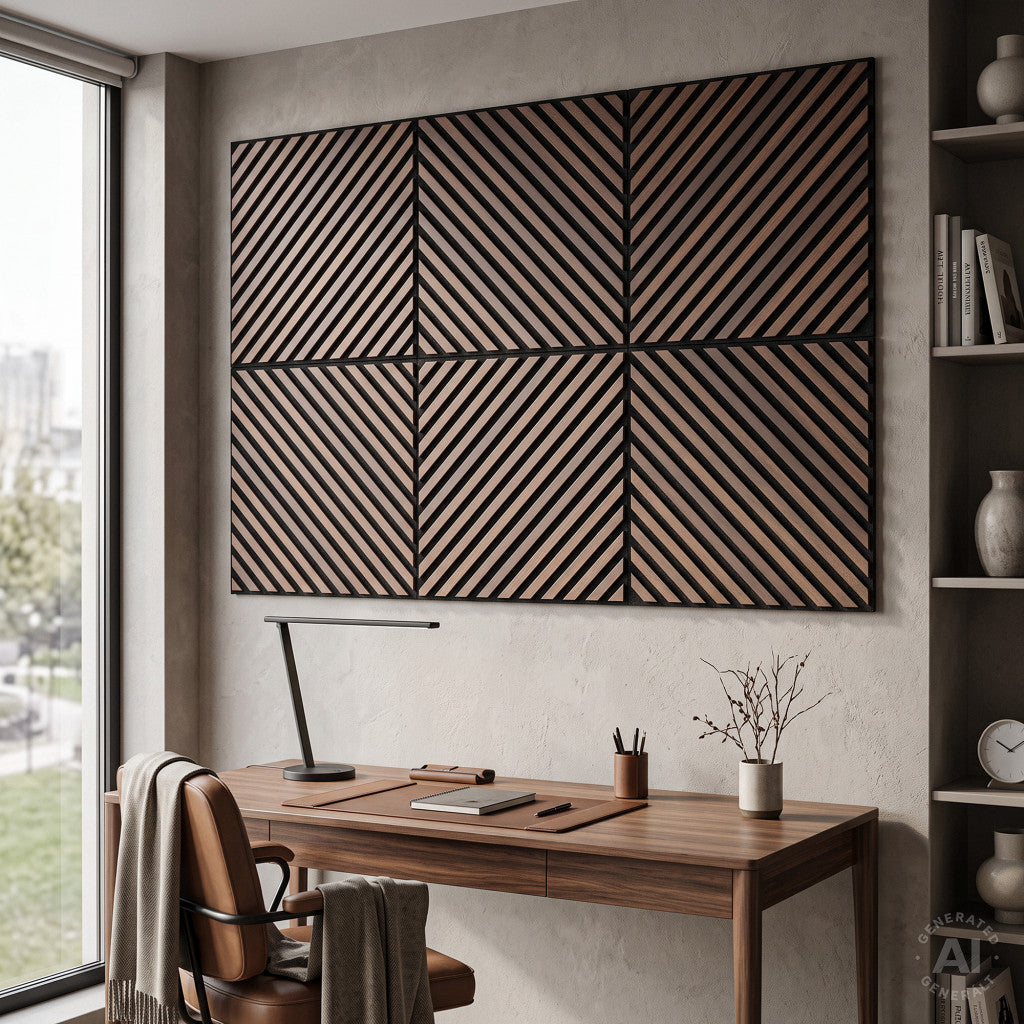Akusztikus falpanel Deco III olajos tölgy hatású 60x60x1,8 cm Másodlagos kép