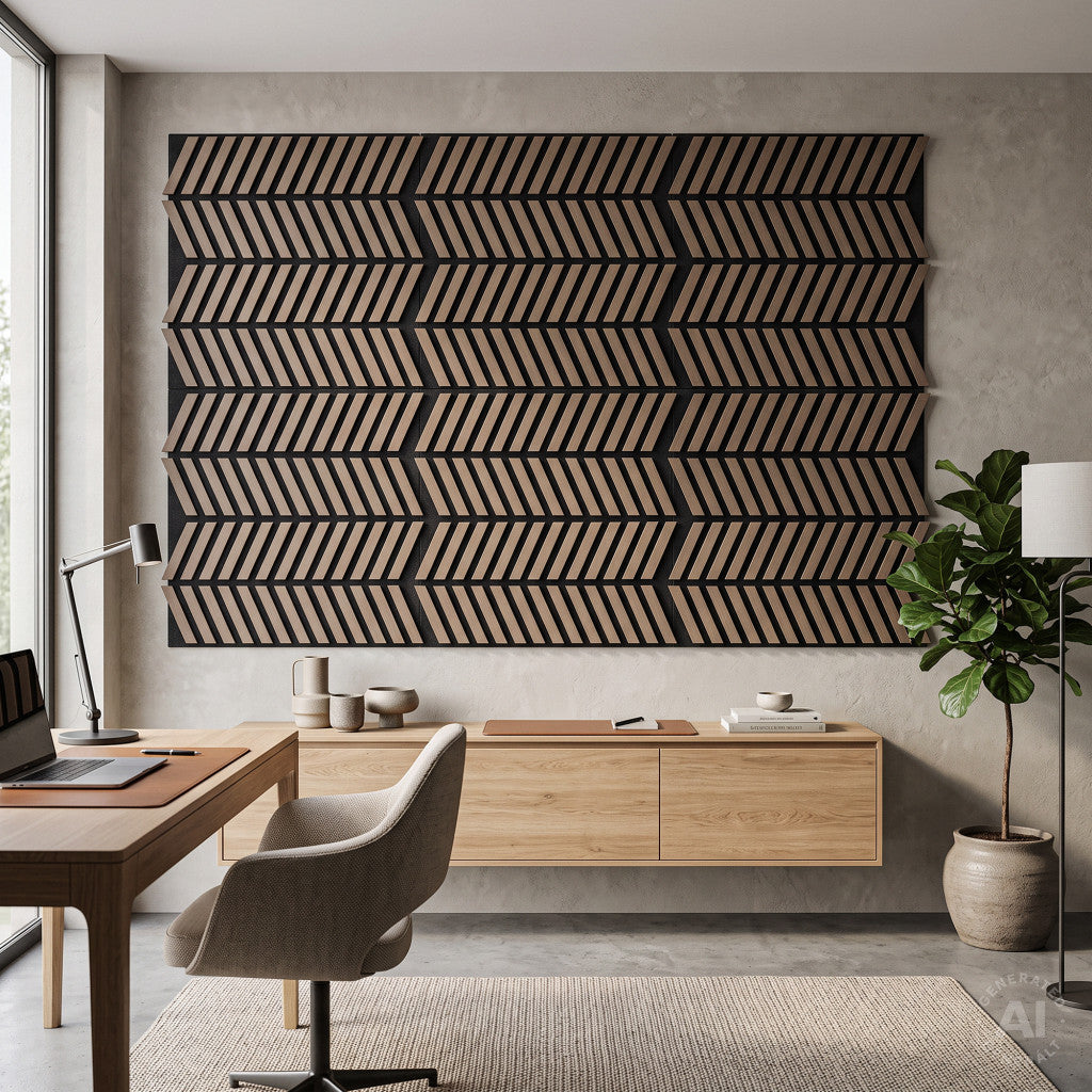 Akusztikus falpanel Deco XII olajos tölgy hatású 60x60x1,8 cm Másodlagos kép