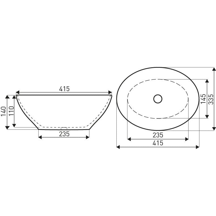 KR-707 fekete-arany kerámia design mosdó Másodlagos kép