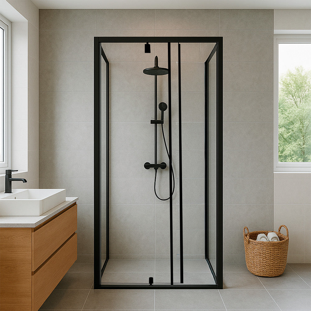 Flexi 80x80 cm falsíkra szerelhető szögletes zuhanykabin zuhanytálca nélkül Másodlagos kép