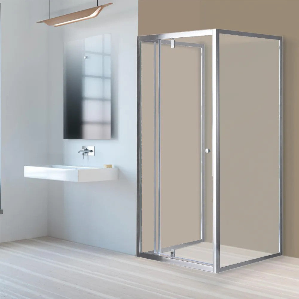 Flexi 80x90 cm falsíkra szerelhető aszimmetrikus zuhanykabin zuhanytálca nélkül Másodlagos kép