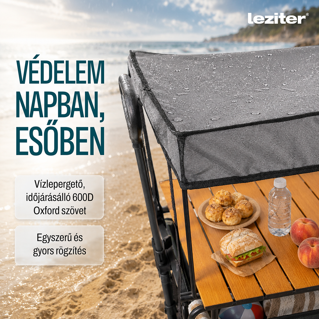Strandkocsi prémium tető zöld