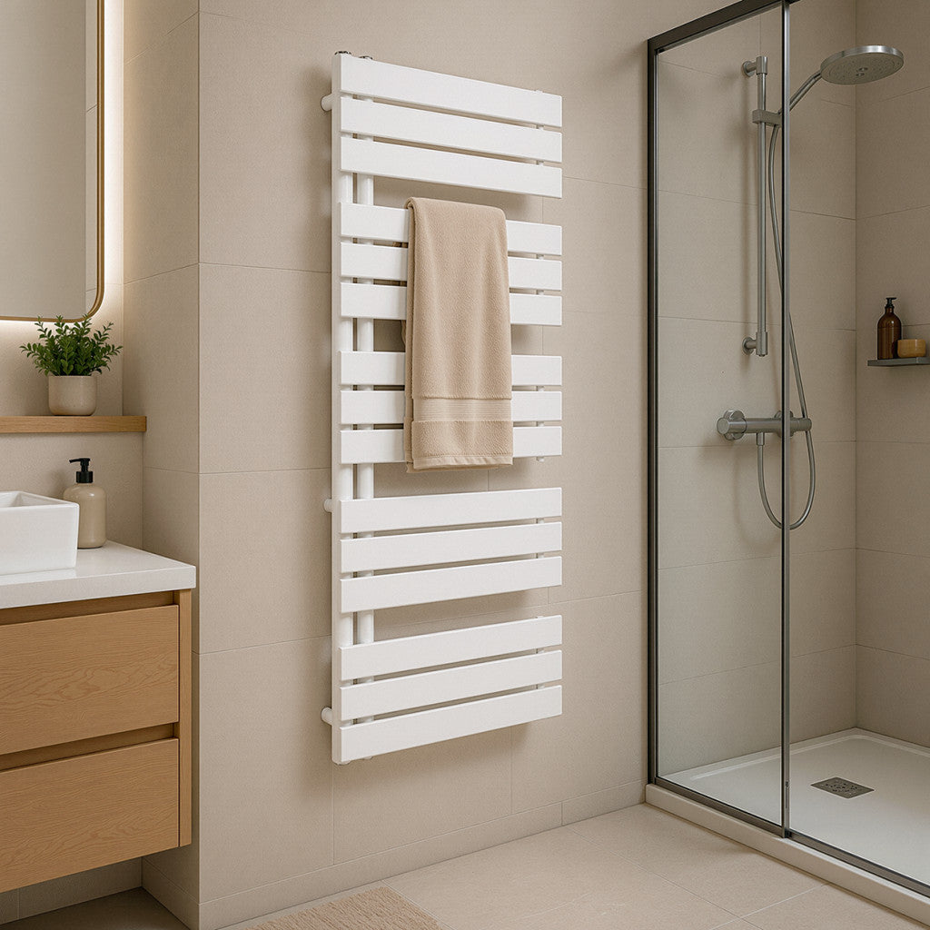 Solaro Design törölközőszárító radiátor 1400x600 mm fehér Másodlagos kép