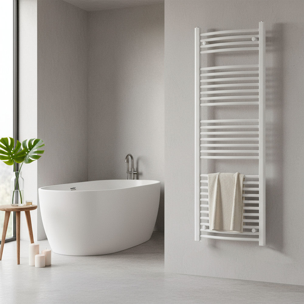 Íves törölközőszárító radiátor 1600x600 mm fehér Másodlagos kép