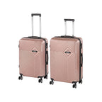 2 részes bőröndszett, modern rosegold színű közepes és nagy keményfedeles bőrönd - Homelux, LTRPBS-XI-RG