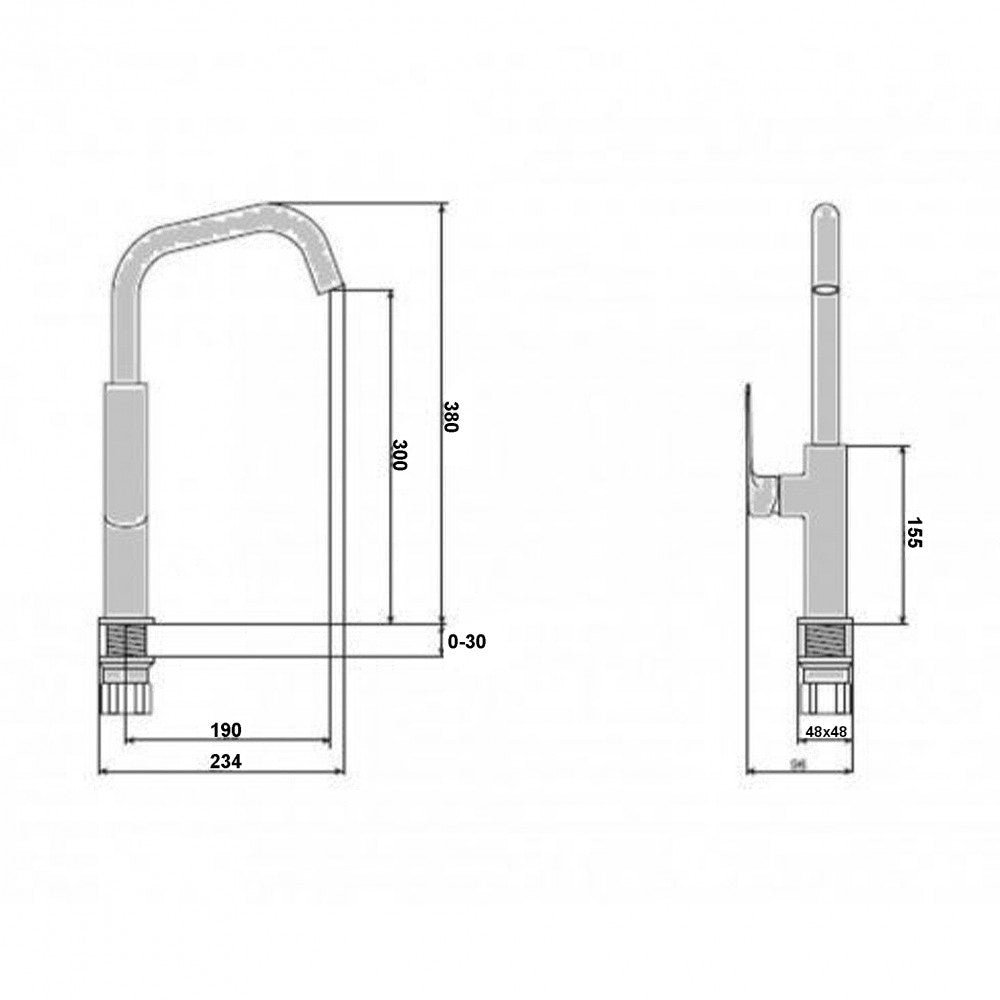 Maroko 05 magasított mosogató csaptelep Másodlagos kép