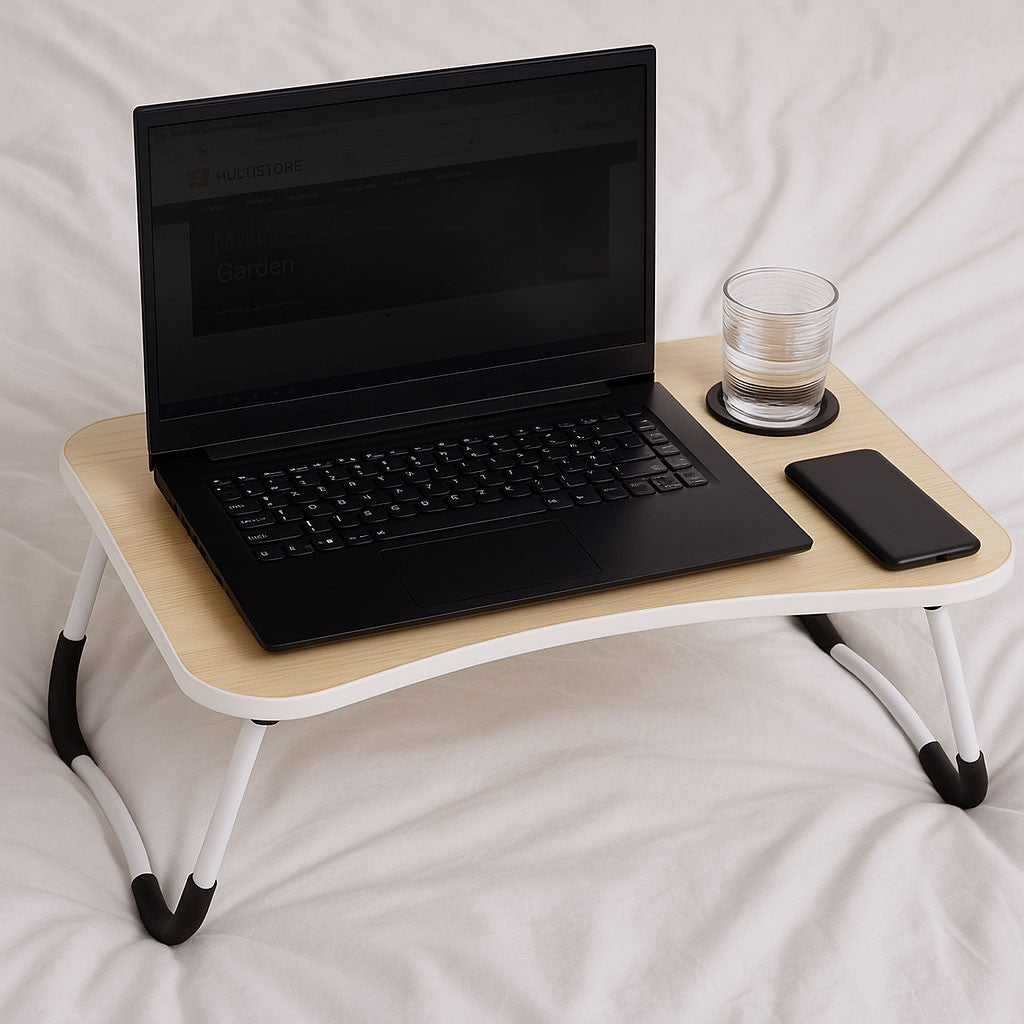 Összecsukható laptop asztal 60x40 cm USB porttal Másodlagos kép