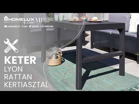 Lyon rattan kerti asztal