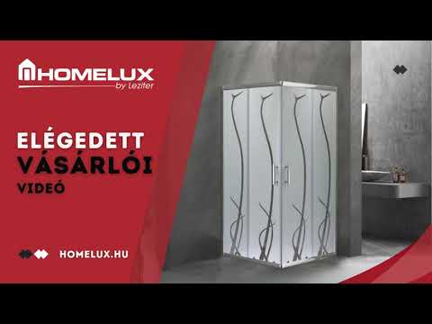 Spirit Bamboo 80x80 cm szögletes zuhanykabin, zuhanytálca nélkül