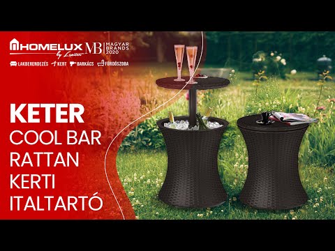 Cool Bar Rattan kerti italtartó asztal