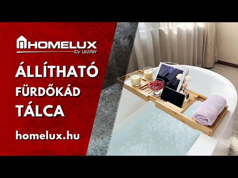 Állítható fürdőkád tálca bambusz