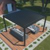 LUXE elektromos pergola 3x4m antracit LED világítással