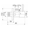 ZOCZ 1/2x1/2 kerek sarokszelep fekete